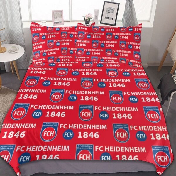FC Heidenheim Bettwäscheset 3 Stück Kinder Erwachsene Steppdeckenbezug Steppdeckenbezug Multi Size Laken Set
