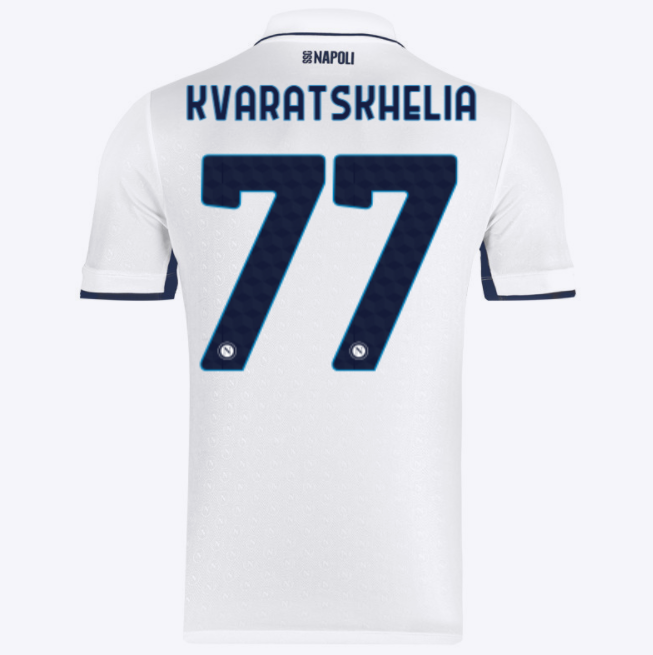 SSC Neapel Khvicha Kvaratskhelia 77 Away Trikot 2024-2025