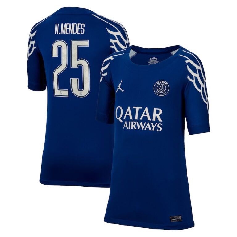 Paris Saint-Germain Nuno Mendes 25 Fourth Trikot 2024-2025