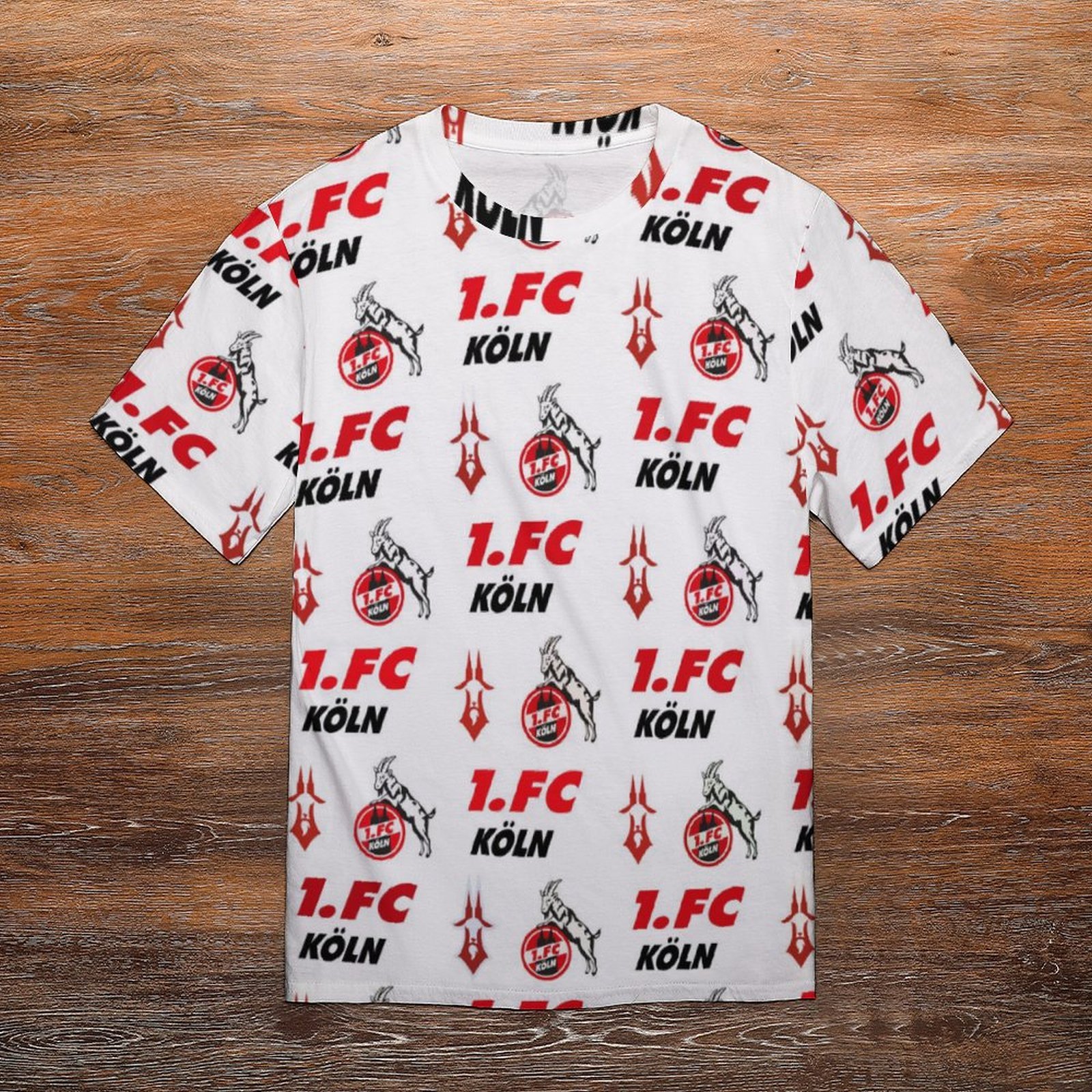 FC Köln 3D Vollständig Druck Kurzarm T-Shirts Beiläufige Tee Tops FC Köln 3D Vollständig Druck Kurzarm T-Shirts Beiläufige Tee Tops