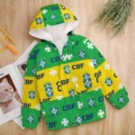 Brasilien Kinder Winddicht Outdoorjacke Mit Kapuze Sweatjacke Windbreaker