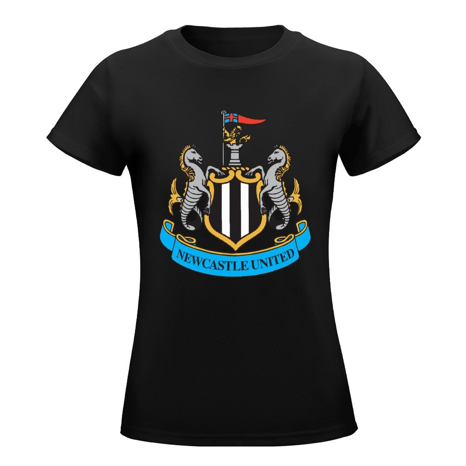 Newcastle United Damen Kurzarm Rundhals T-Shirt Casual Sommer Tops Newcastle United Damen Kurzarm Rundhals T-Shirt Casual Sommer Tops