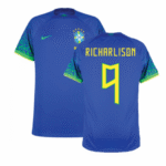 Brasilien Richarlison 9 Away Trikot WM 2022