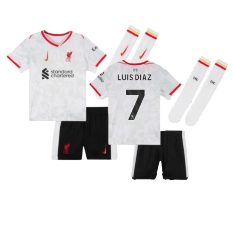 FC Liverpool Luis Diaz 7 Third Trikot Kinder Minikit 2024-2025