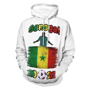 Senegal 2022 Gefütterte Plüsch Kapuzenpulli Dick Herren Hoodies Sweatshirt Langarm Warm