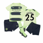 Man City Manuel Akanji 25 Kinder Third Trikot Mini Kit 2022-2023