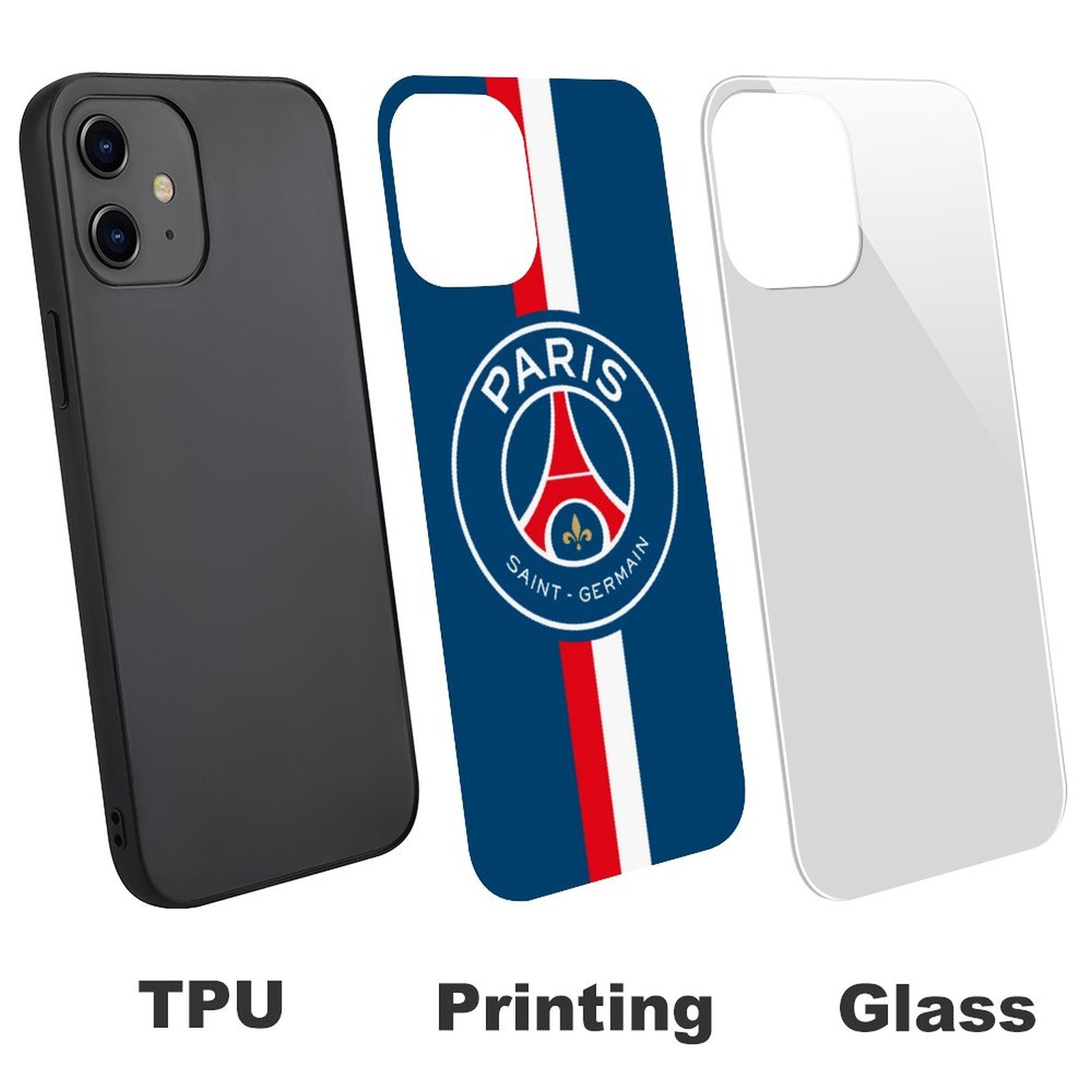Paris Saint-Germain Stoßfest Glaskasten Handyhüllen & Cover Für IPhone 12 Paris Saint-Germain Stoßfest Glaskasten Handyhüllen & Cover Für IPhone 12