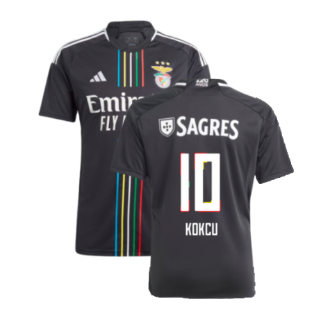 SL Benfica Orkun Kökcü 10 Away Trikot 2023-2024