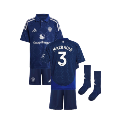 Manchester United Noussair Mazraoui 3 Auswärtstrikot Kinder Mini Kit 2024-2025