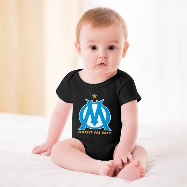 Olympique De Marseille Baby Bodysuit Strampler Schlafanzug Mit Kurzen Ärmeln