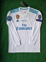 Real Madrid Cristiano Ronaldo 7 Retro Langarm Home Trikot 2017-2018