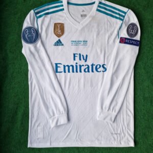 Real Madrid Cristiano Ronaldo 7 Retro Langarm Home Trikot 2017-2018