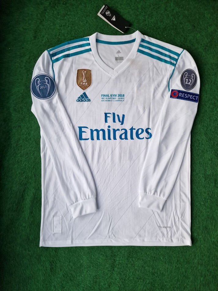 Real Madrid Cristiano Ronaldo 7 Retro Langarm Home Trikot 2017-2018