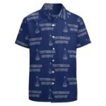 Tottenham Hotspur Kurzärmelige Herrenhemden, Passform Sommer Kurzarm Casual Button-Down Hemden