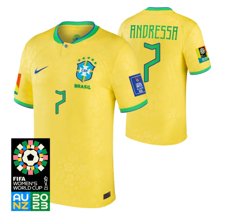 Brasilien Andressa Alves 7 Home Trikot Herren WM 2023 Brasilien Andressa Alves 7 Home Trikot Herren WM 2023