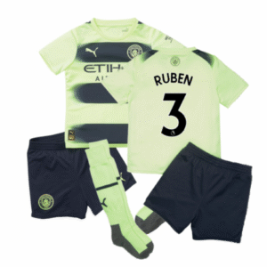 Man City Ruben Dias 3 Kinder Third Trikot Mini Kit 2022-2023