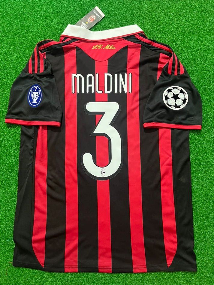 AC Mailand Paolo Maldini 3 Home Retro Trikot 2009-2010 AC Mailand Paolo Maldini 3 Home Retro Trikot 2009-2010