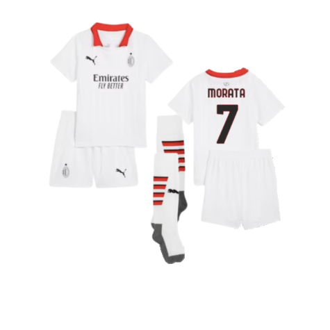 AC Mailand Álvaro Morata 7 Auswärtstrikot Kinder 2024-2025