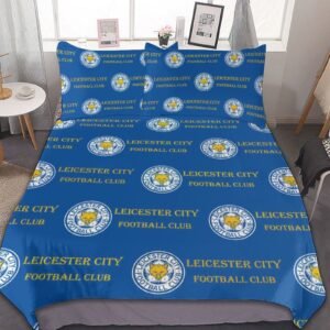 Leicester City Bettwäscheset 3 Stück Kinder Erwachsene Steppdeckenbezug Steppdeckenbezug Multi Size Laken Set