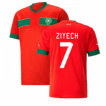 Marokko Hakim Ziyech 7 Home Trikot WM 2022