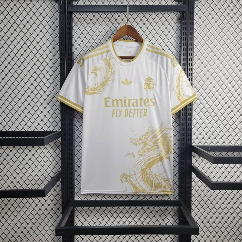 Real Madrid Dragon Sonderausgabe Trikot 2024-2025 - Weiß Gold Real Madrid Dragon Sonderausgabe Trikot 2024-2025 - Weiß Gold