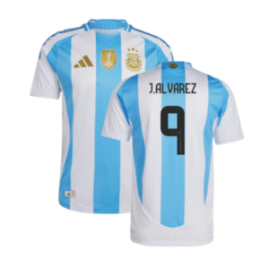 Argentinien Julián Álvarez 9 Home Trikot 2024-2025