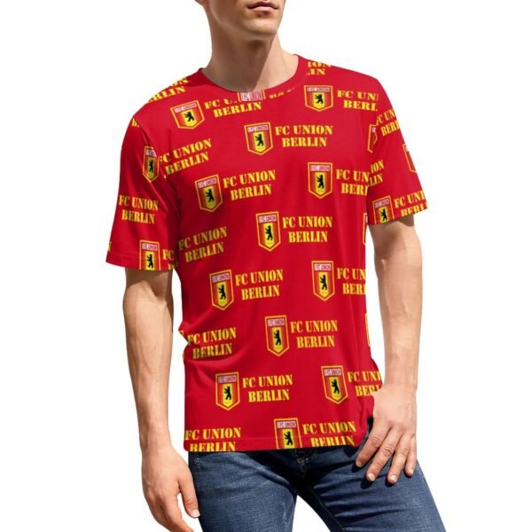 FC Union Berlin Unisex 3D Vollständig Druck Kurzarm T-Shirts Beiläufige Tee Tops