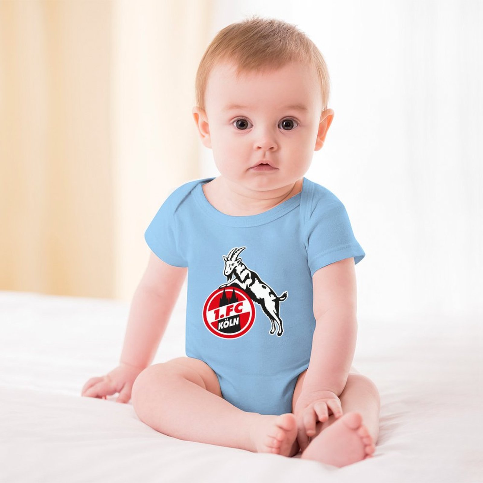 FC Köln Baby Bodysuit Strampler Schlafanzug Mit Kurzen Ärmeln FC Köln Baby Bodysuit Strampler Schlafanzug Mit Kurzen Ärmeln