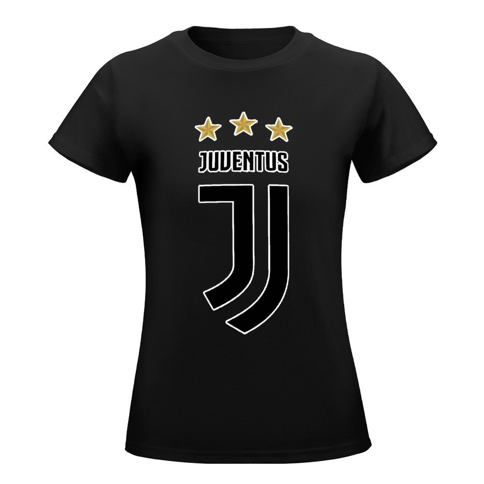 Juventus FC Damen Kurzarm Rundhals T-Shirt Casual Sommer Tops Juventus FC Damen Kurzarm Rundhals T-Shirt Casual Sommer Tops
