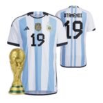 Argentinien Nicolas Otamendi 19 Home Trikot WM 2022 Meister ( Mit Patch )