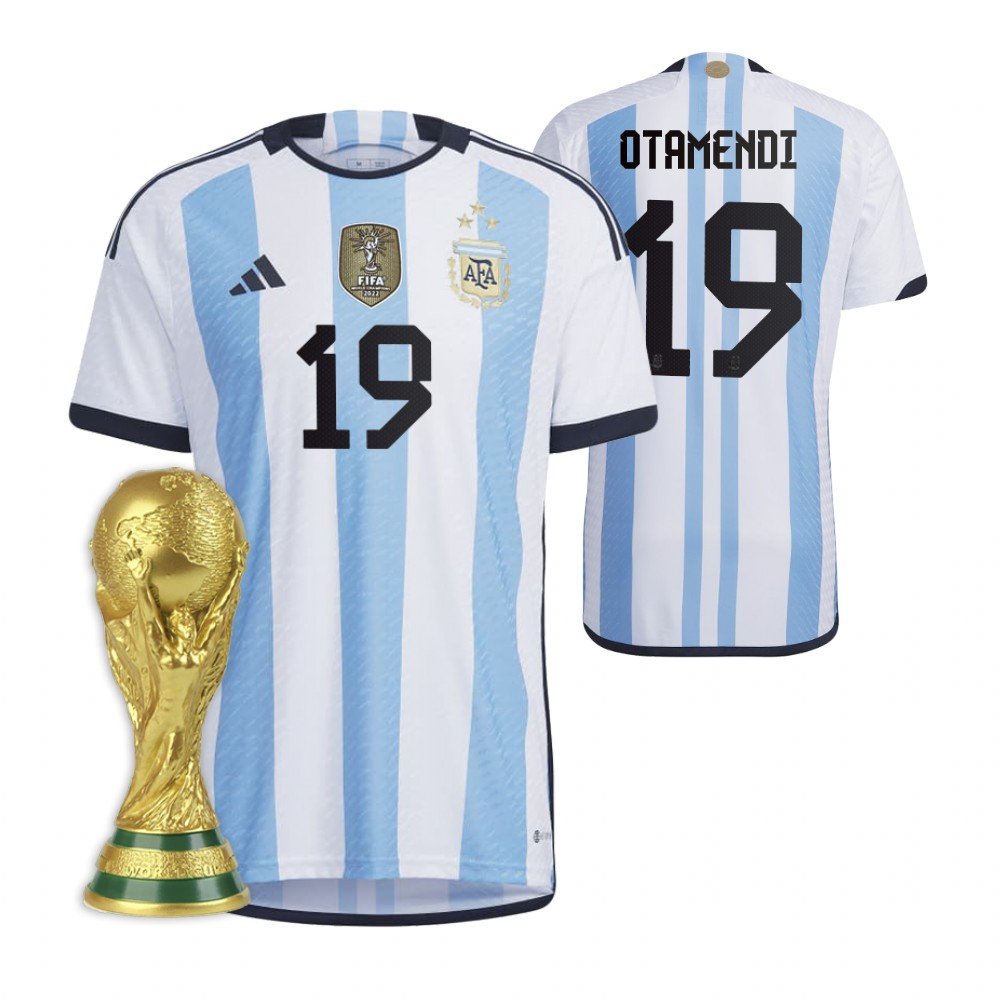 Argentinien Nicolas Otamendi 19 Home Trikot WM 2022 Meister ( Mit Patch ) Argentinien Nicolas Otamendi 19 Home Trikot WM 2022 Meister ( Mit Patch )