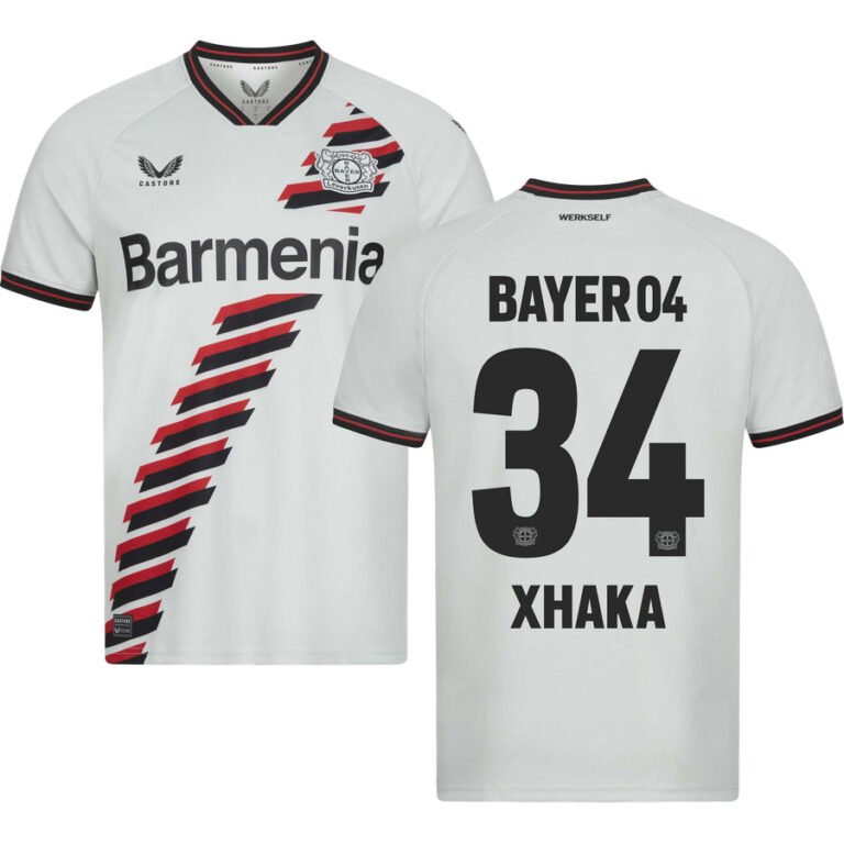 Bayer Leverkusen Granit Xhaka 34 Away Trikot 2023-2024