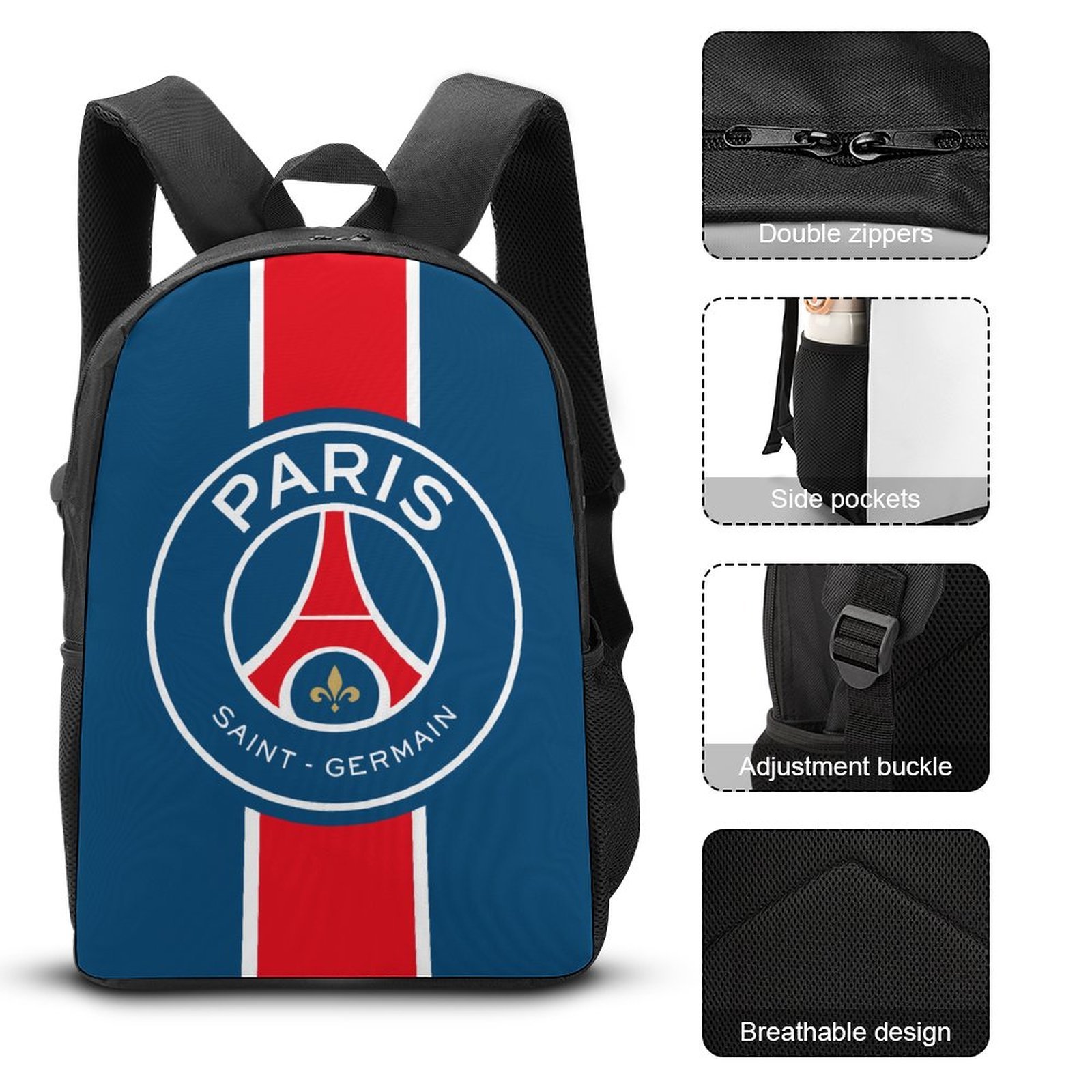 Paris Saint-Germain Student Schulranzen Lunchbag Stifttasche Kombination Paris Saint-Germain Student Schulranzen Lunchbag Stifttasche Kombination