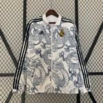 Real Madrid Beidseitig Verwendbar Anthem Jacke 2023-2024 - Weiß Drache