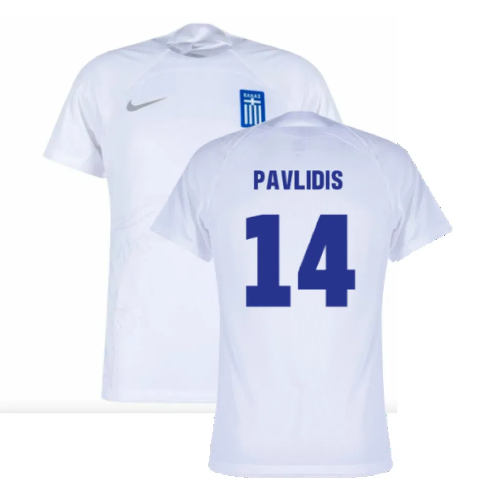 Griechenland Vangelis Pavlidis 14 Home Trikot 2024-2025 Griechenland Vangelis Pavlidis 14 Home Trikot 2024-2025