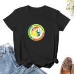 Senegal Damen Kurzarm Rundhals T-Shirt Casual Sommer Tops