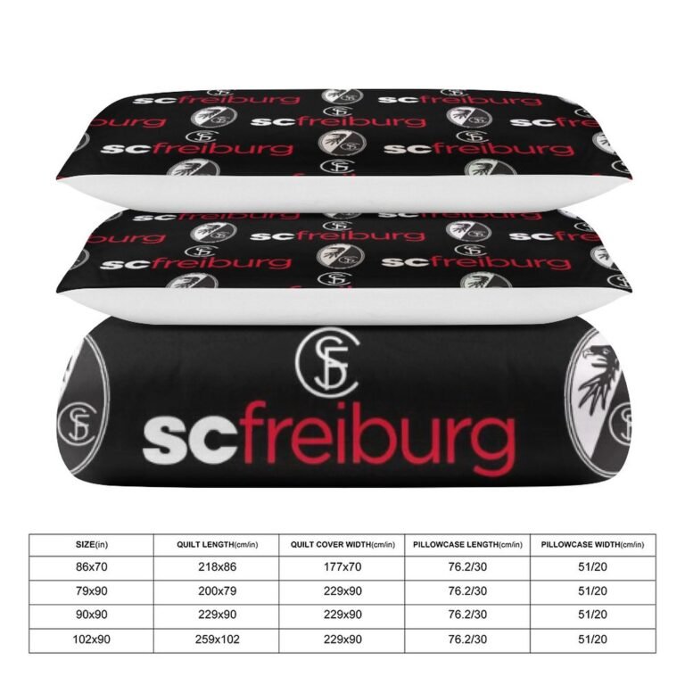 SC Freiburg Bettwäscheset 3 Stück Kinder Erwachsene Steppdeckenbezug Steppdeckenbezug Multi Size Laken Set