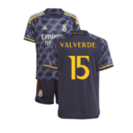Real Madrid Federico Valverde 15 Auswärtstrikot Kinder Mini Kit 2023-2024