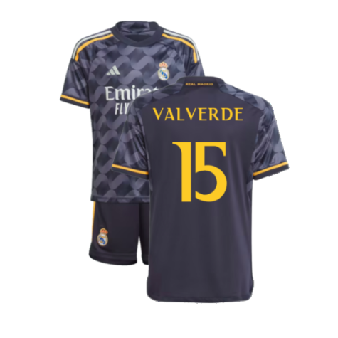 Real Madrid Federico Valverde 15 Auswärtstrikot Kinder Mini Kit 2023-2024 Real Madrid Federico Valverde 15 Auswärtstrikot Kinder Mini Kit 2023-2024