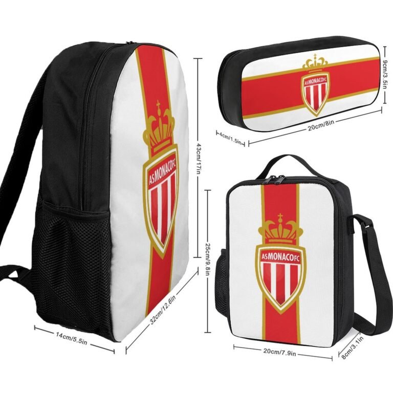 AS Monaco Student Schulranzen Lunchbag Stifttasche Kombination
