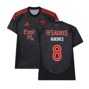 SL Benfica Fredrik Aursnes 8 Away Trikot 2024-2025