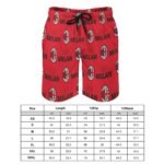 AC Mailand Herren Badehose Schnelltrocknende Strandshorts Mit Tasche Kordelzug Shorts