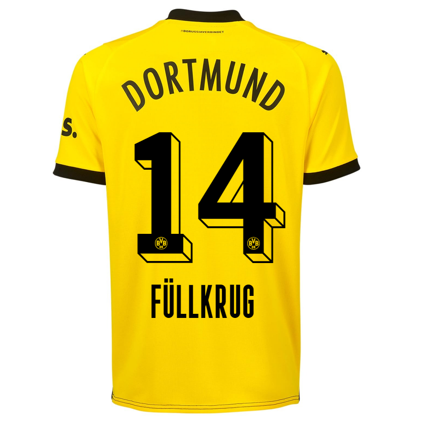 Borussia Dortmund Niclas Füllkrug 14 Home Trikot 2023-2024 Borussia Dortmund Niclas Füllkrug 14 Home Trikot 2023-2024