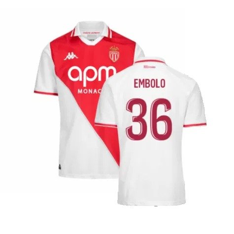 AS Monaco Breel Embolo 36 Home Trikot 2024-2025