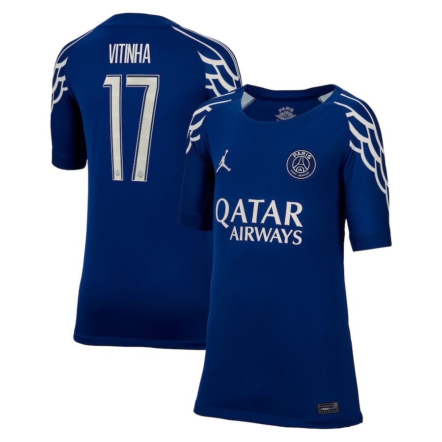 Paris Saint-Germain Vitinha 17 Fourth Trikot 2024-2025 Paris Saint-Germain Vitinha 17 Fourth Trikot 2024-2025
