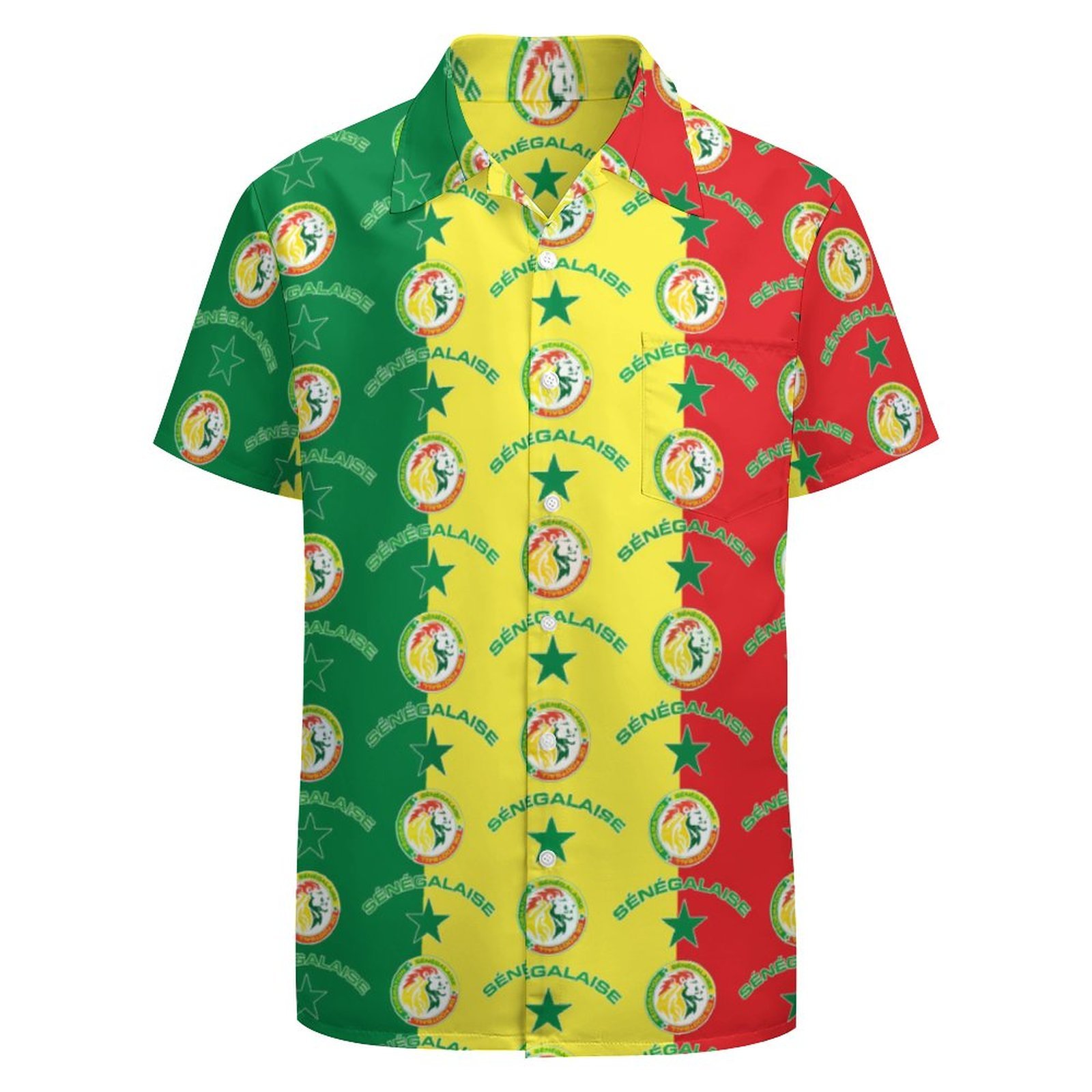 Senegal Kurzärmelige Herrenhemden, Passform Sommer Kurzarm Casual Button-Down Hemden Senegal Kurzärmelige Herrenhemden, Passform Sommer Kurzarm Casual Button-Down Hemden