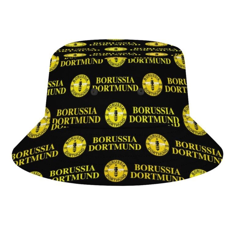 Borussia Dortmund Karomuster Sommer Sonnenhut Reversible Bucket Hat