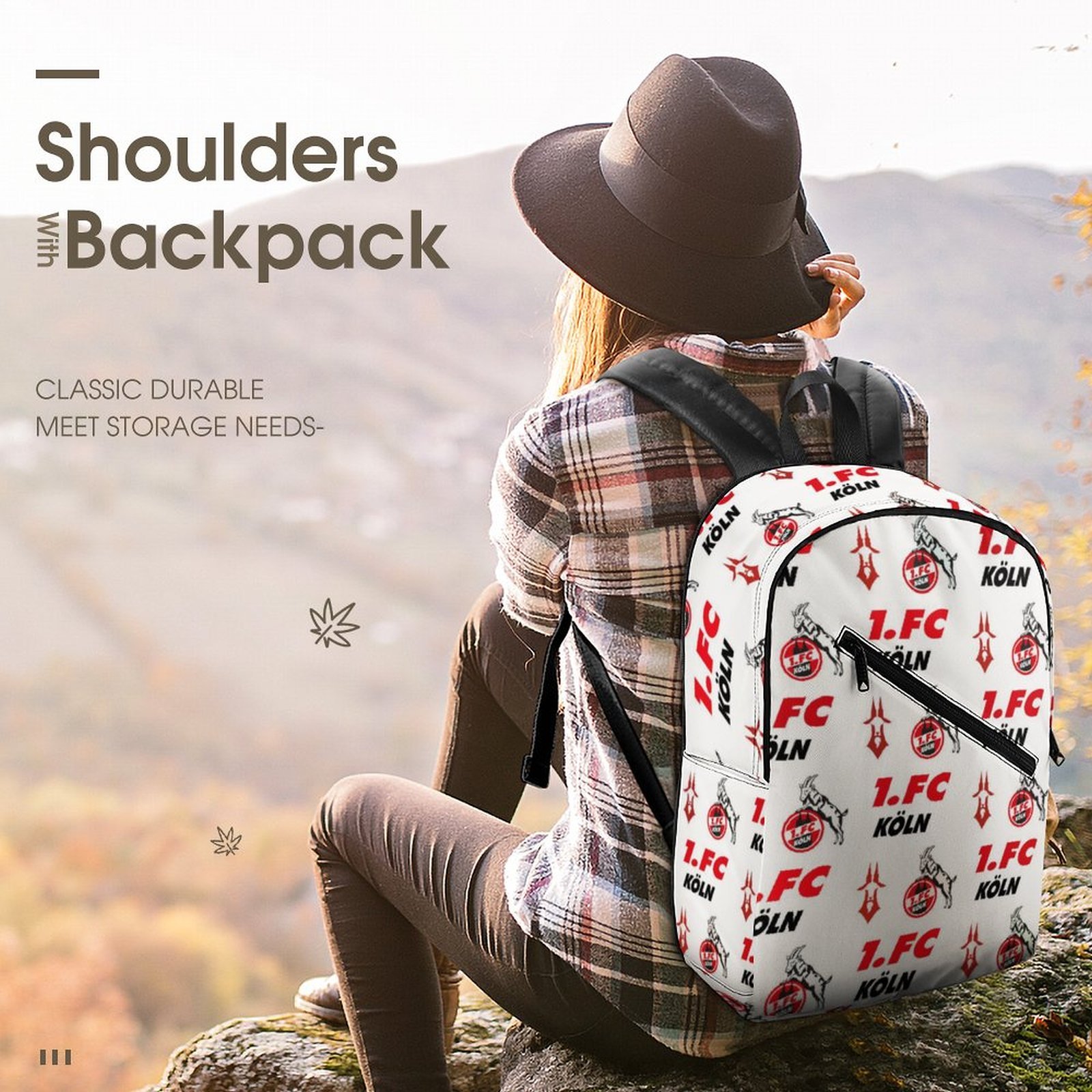 FC Köln Unisex Backpack Rucksack Outdoor Wanderrucksack FC Köln Unisex Backpack Rucksack Outdoor Wanderrucksack