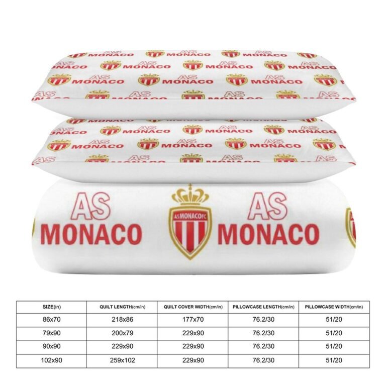 AS Monaco Bettwäscheset 3 Stück Kinder Erwachsene Steppdeckenbezug Steppdeckenbezug Multi Size Laken Set