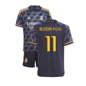 Real Madrid Rodrygo 11 Auswärtstrikot Kinder Mini Kit 2023-2024